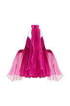 Flowering Girl Women Erica Halter Neck Lace-Up Backless Mini Dress - Fuchsia