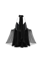 Flowering Girl Women Erica Halter Neck Lace-Up Backless Mini Dress - Black