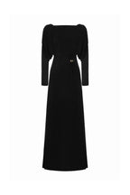 Flowering Girl Women Beryl Pleated Knitted Fabric Maxi Dress In Black