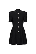kristin Black Knitted Mini Dress