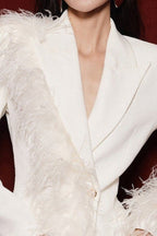Flowering Girl Women Amelia Feather Blazer In White