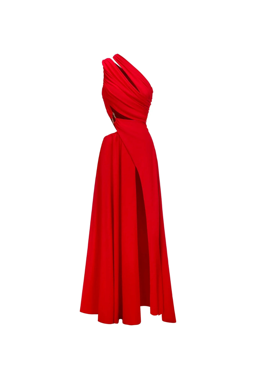 Flowering Girl Women Atalanta High Slit Hollowed-Out Maxi Dress In Red