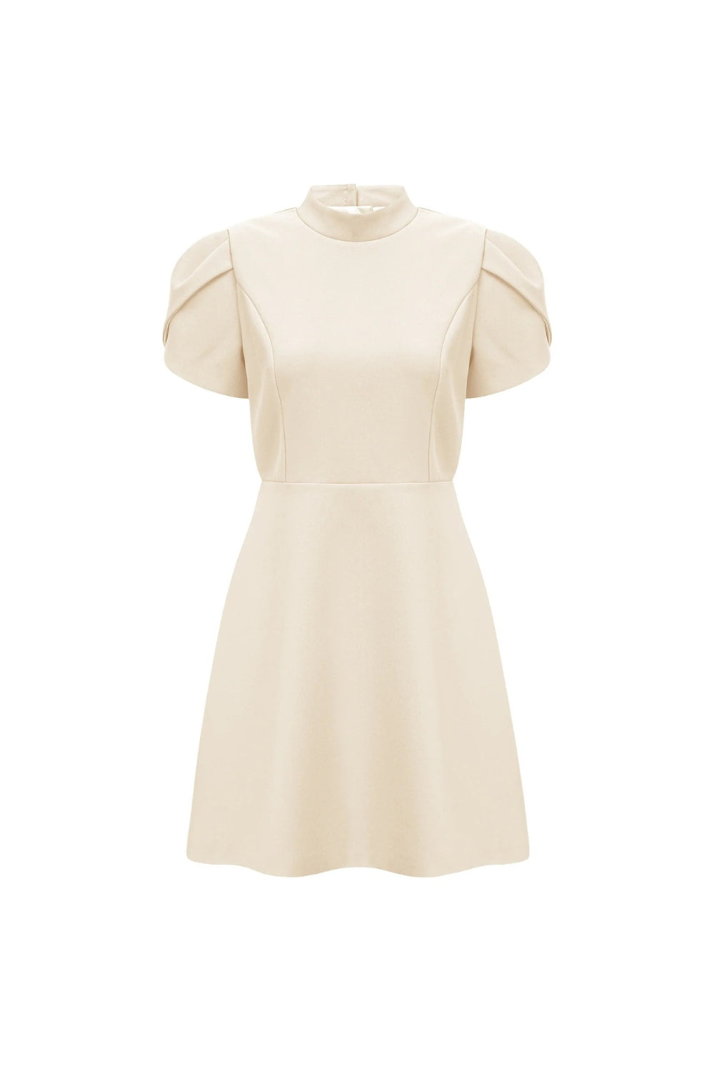Flowering Girl Women Basia Petal Sleeve Cut Out Bow Mini Dress In White