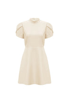 Flowering Girl Women Basia Petal Sleeve Cut Out Bow Mini Dress In White