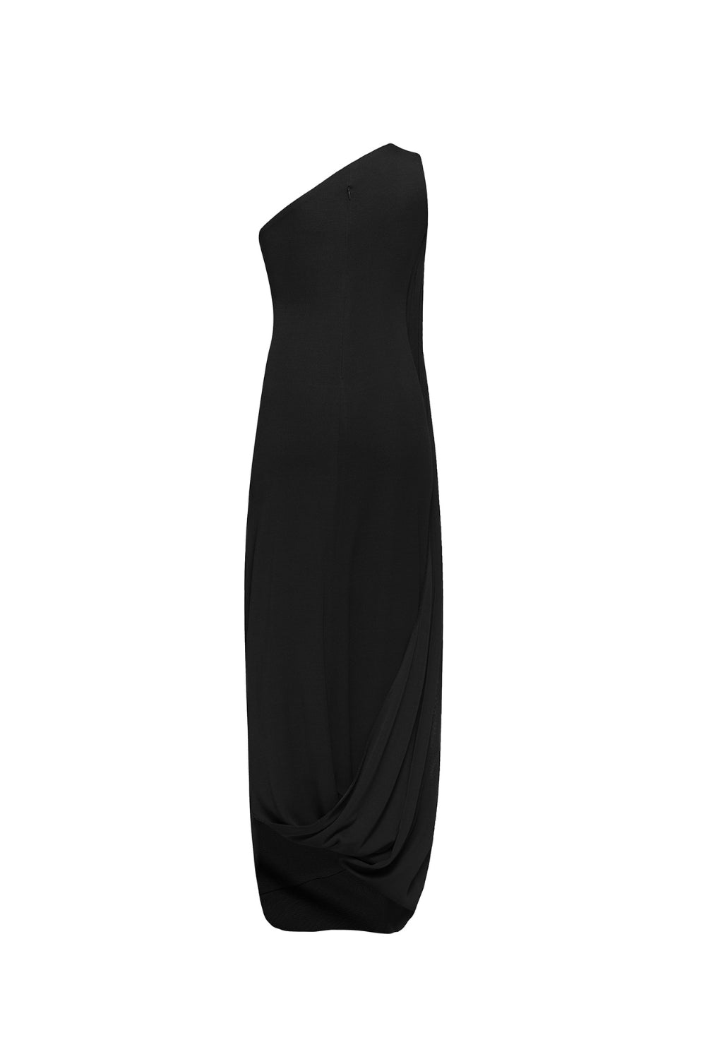 Flowering Girl Women Xaviera One-Shoulder Pleated Backless Maxi Dress In Black