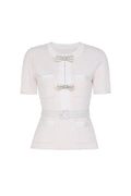 vicky Cream Sequin Knit Top