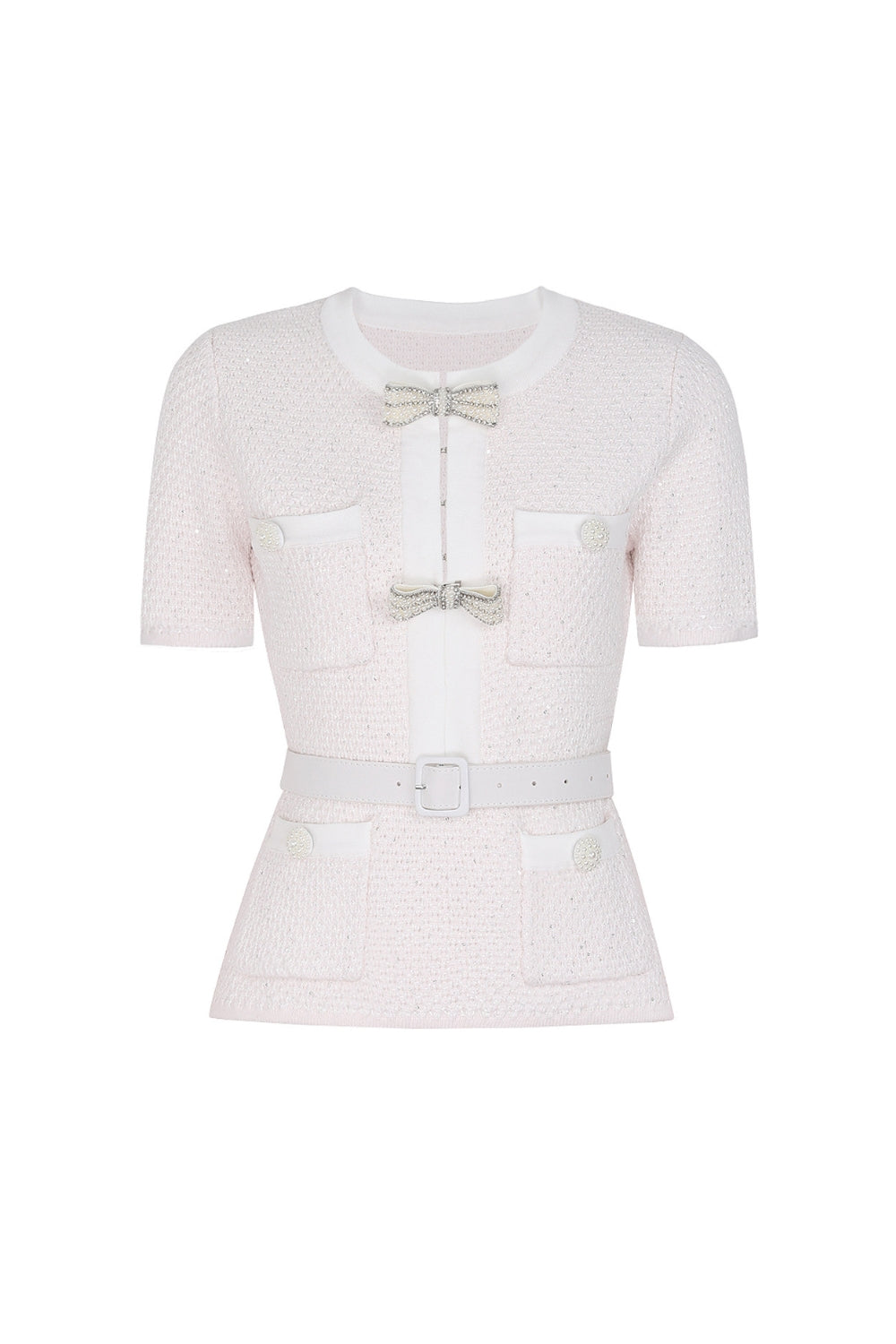 Flowering Girl Women Vicky Cream Sequin Knit Top