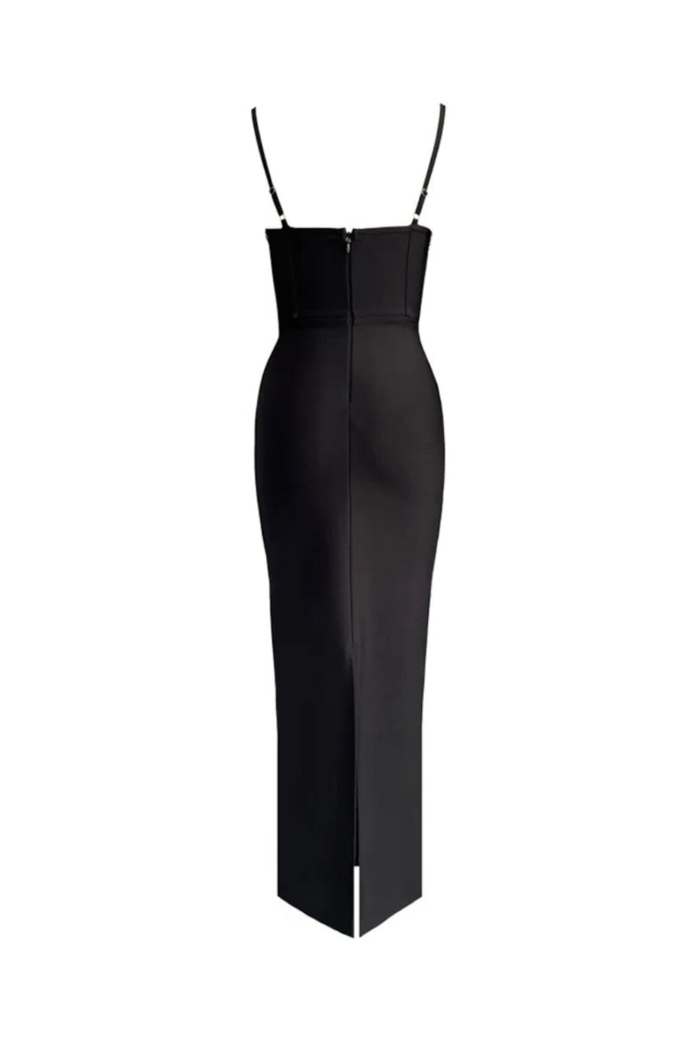 Rita Rhinestone Bandage Maxi Dress In Black