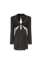 Flowering Girl Women Prima Lace See-Through Blazer Mini Dress In Black