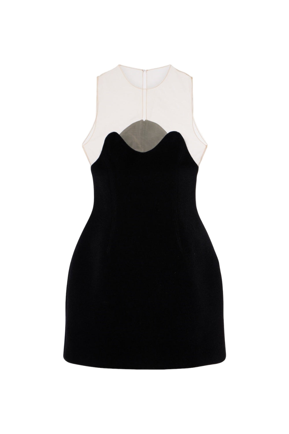 Wave Velvet Sleeveless Mini Dress