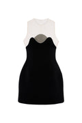 Wave Velvet Sleeveless Mini Dress
