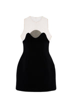 Wave Velvet Sleeveless Mini Dress