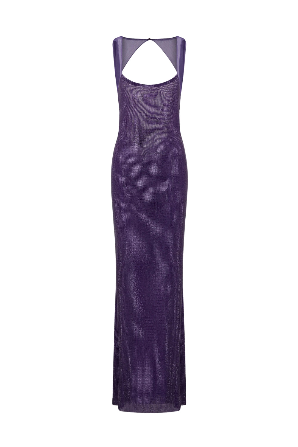 modesty sequin Mesh Back Maxi Dress - Purple