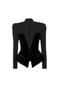 josephine Slim-fitting bustier jacket in black