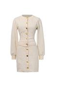 tabitha Embellished Button Co-ord Set – Ivoire
