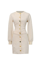 tabitha Embellished Button Co-ord Set – Ivoire