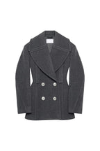 Rosemary Peacoat In Wool In Gray
