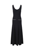 roberta Beaded Maxi Dress in black