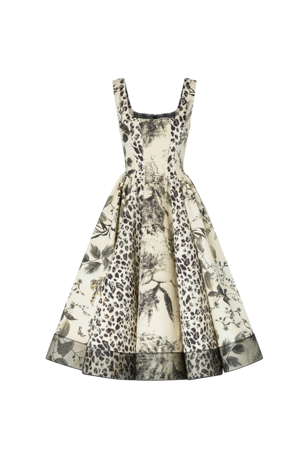 Flowering Girl Women Maggie Leopard Print Pleated Midi Dress