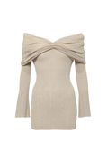 Rosara Off Shoulder Knit Mini Dress