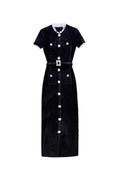kama Black Chenille Knit Midi Dress