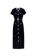 Flowering Girl Women Kama Black Chenille Knit Midi Dress