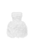 Flowering Girl Women Georgia Appliquéd Organza White Mini Dress