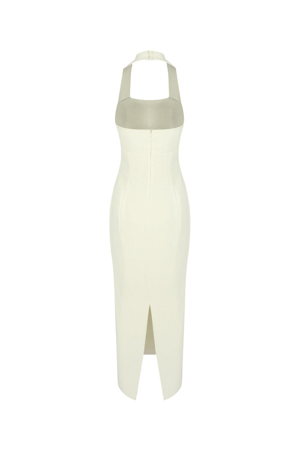 Flowering Girl Women Almond Woven Halter Button Maxi Dress