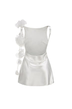 Flowering Girl Women Cheryl 3D Flowers Sleeveless Mini Dress In White
