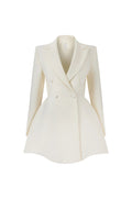 darlene a-line Blazer mini Dress in beige