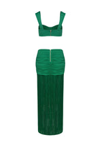 Tyonska Fringe Ruched Two Piece Set