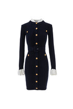 Clementine Navy Viscose Knit Mini Dress