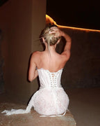 Angel Corset Draped Mini Dress
