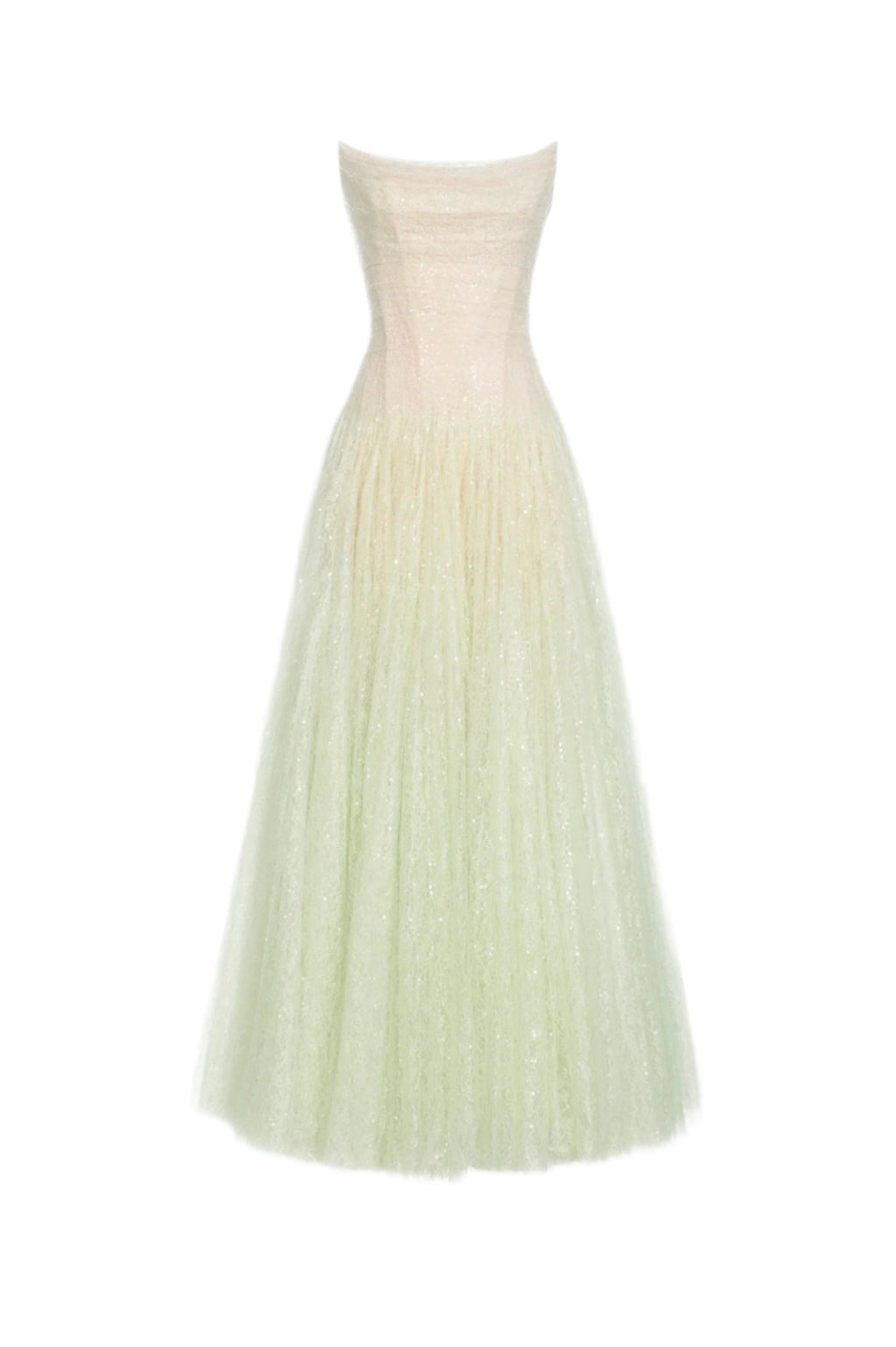 carol Draped Lace Maxi Dress in Mint