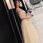 Flowering Girl Women Gold Sequin Homcoming Dress