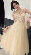 Flowering Girl Women Gold Sequin Homcoming Dress