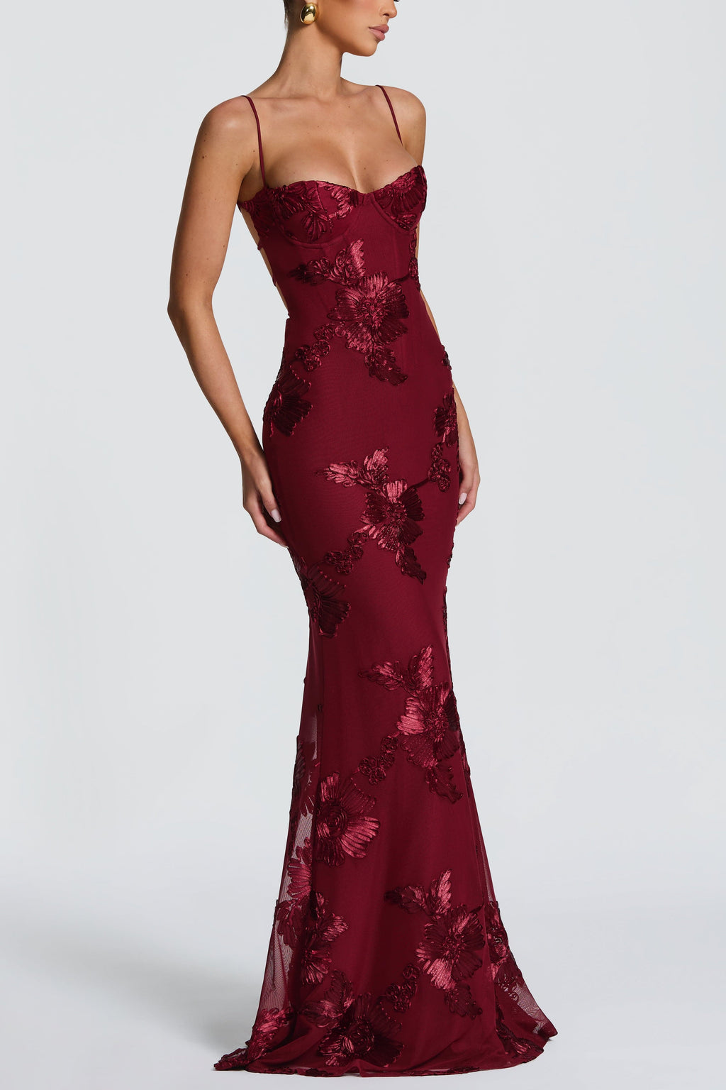 Nefertiti Maxi Dress - Burgundy