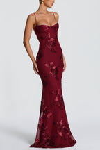 Nefertiti Maxi Dress - Burgundy