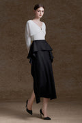 Flowering Girl Women Nelly Straight Ruffled Melani Midi Skirt