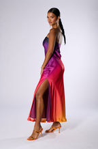 Flowering Girl Women Satin Strapless Maxi Dress