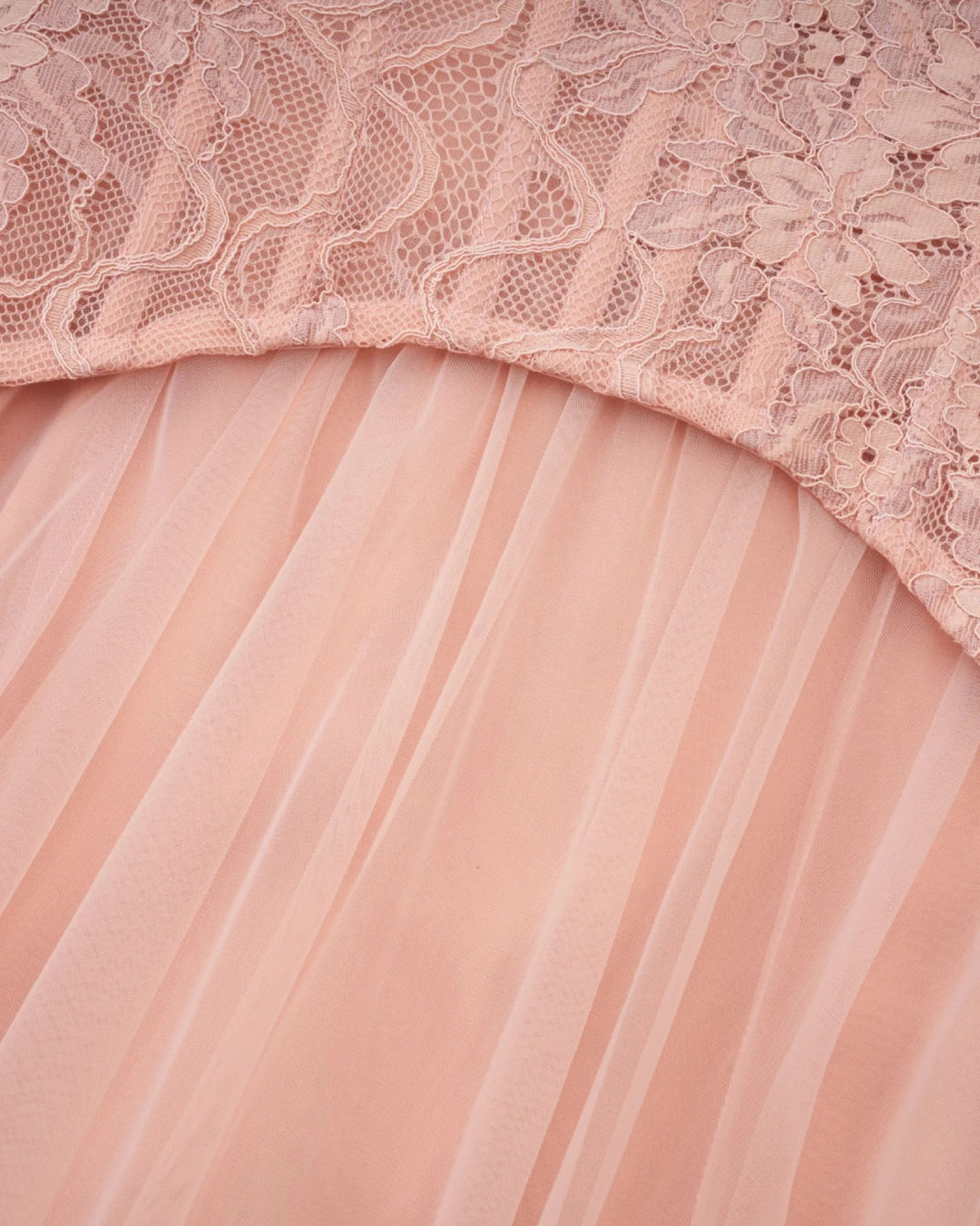 tiffany Lace Corset Tulle Maxi Dress – Blush
