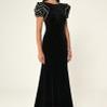 Flowering Girl Women jessie Ruffle sleeves open back maxi dress in black