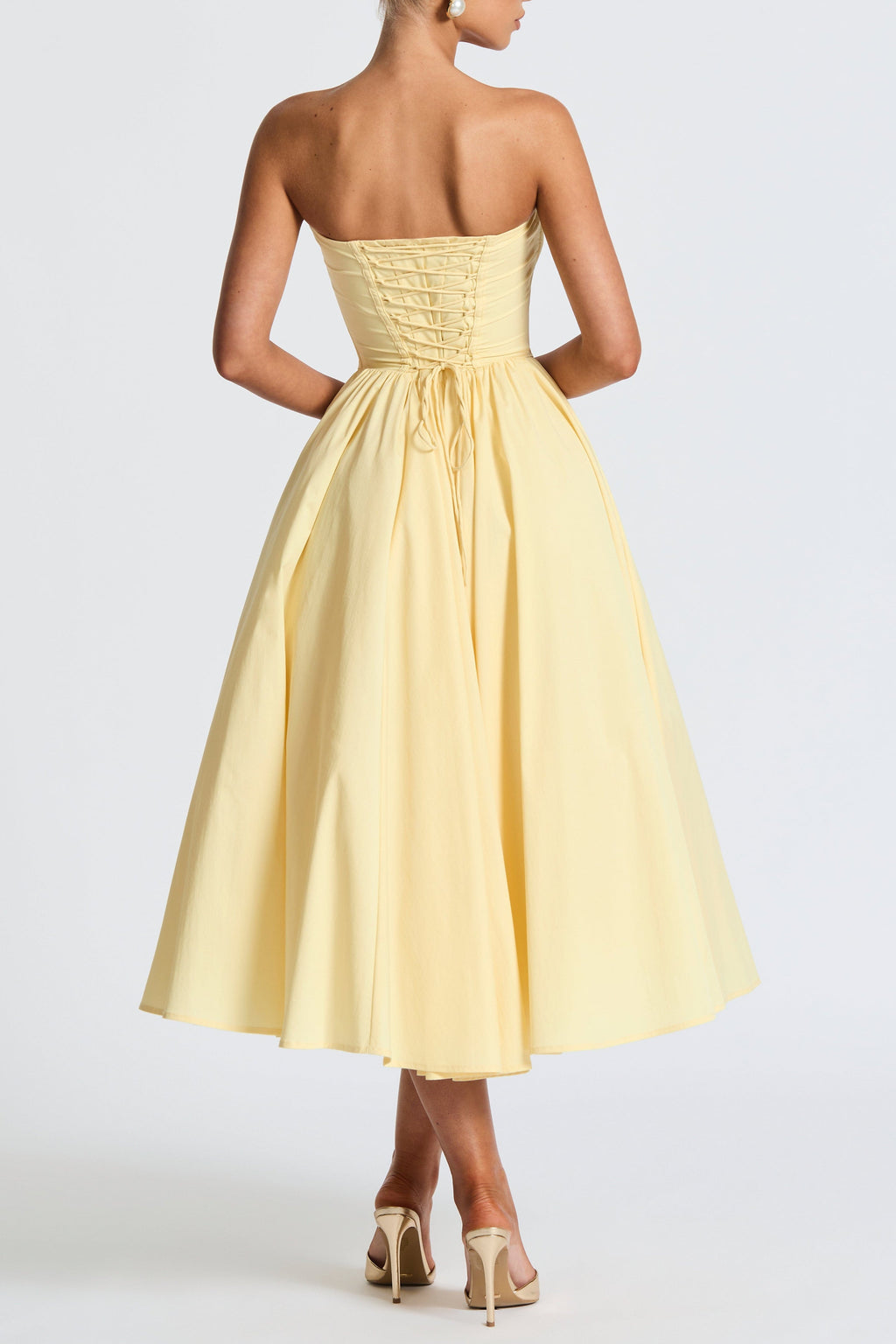 Prim Midi Dress - Lemon
