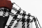 Quintina Black White Plaid Blazer