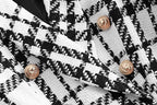Quintina Black White Plaid Blazer