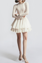 Flowering Girl Women Giana Long Sleeve Crochet Mini Dress