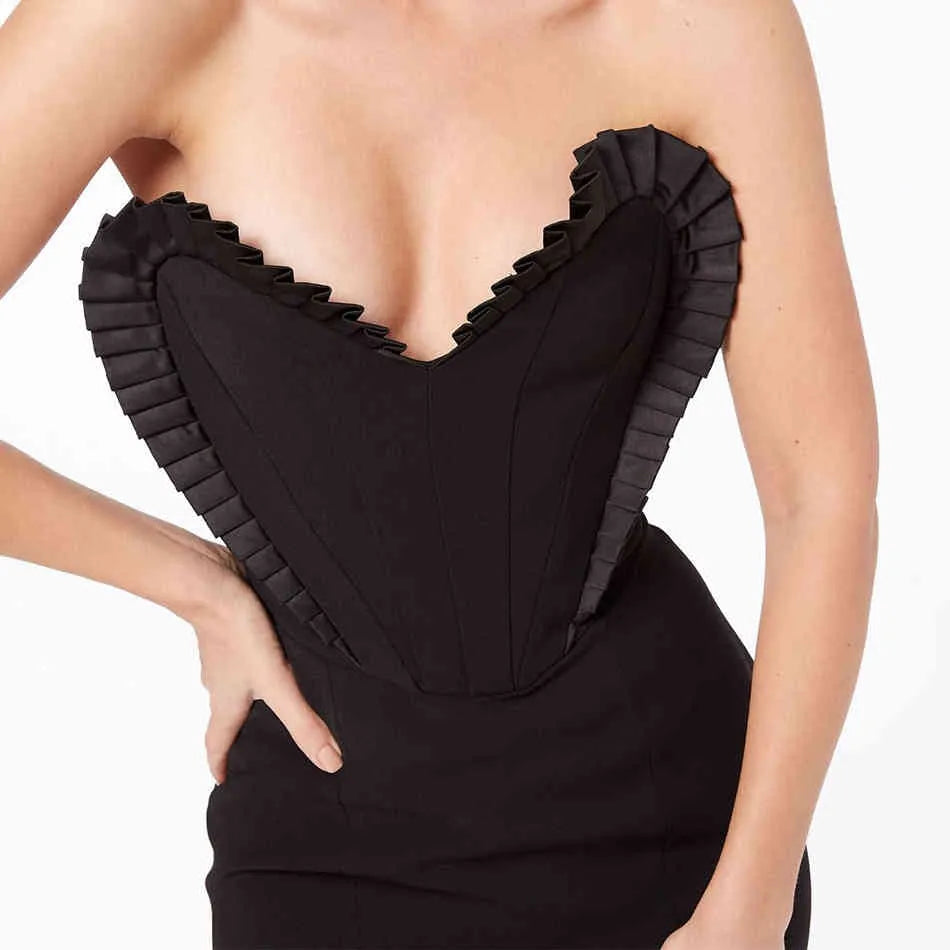 Flowering Girl Women black Sleeveless Cut Out Bandage Bodycon Mini Dress