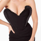 Flowering Girl Women black Sleeveless Cut Out Bandage Bodycon Mini Dress