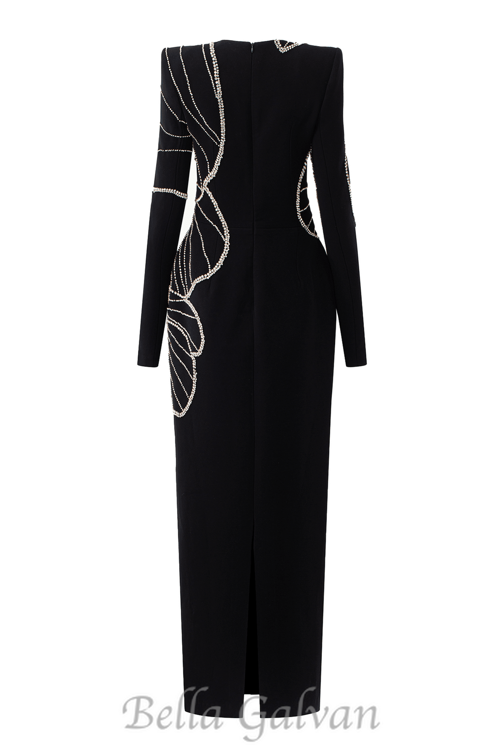 Flowering Girl Women Raelynn Bodycon Long Sleeve Crepe maxi Dress