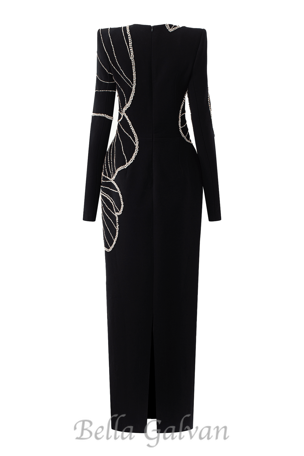 Flowering Girl Women Raelynn Bodycon Long Sleeve Crepe maxi Dress